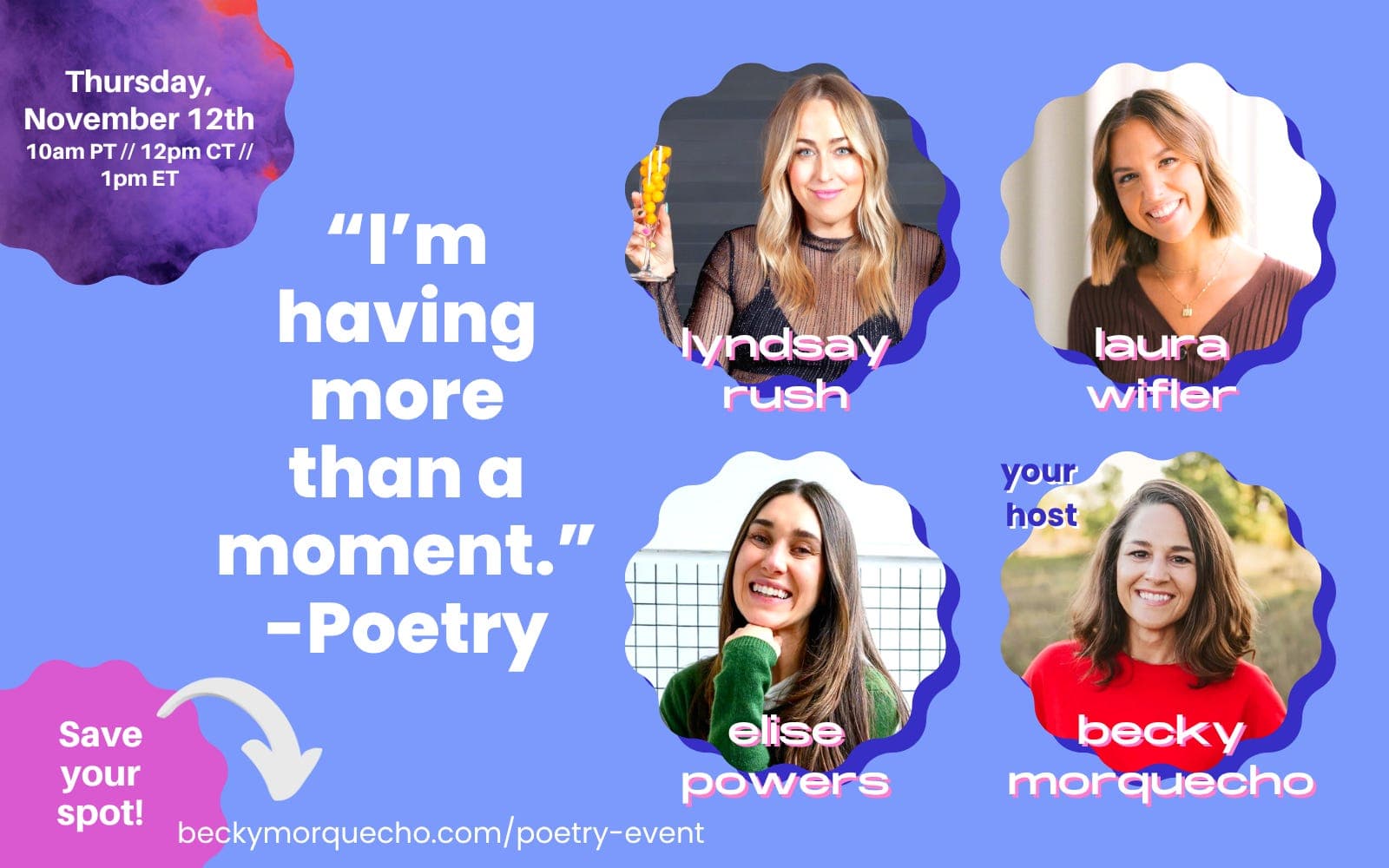 “I’m having more than a moment!” - Poetry